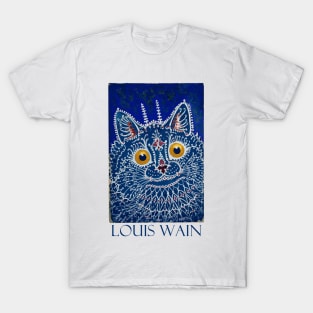 Blue Cat by Louis Wain T-Shirt